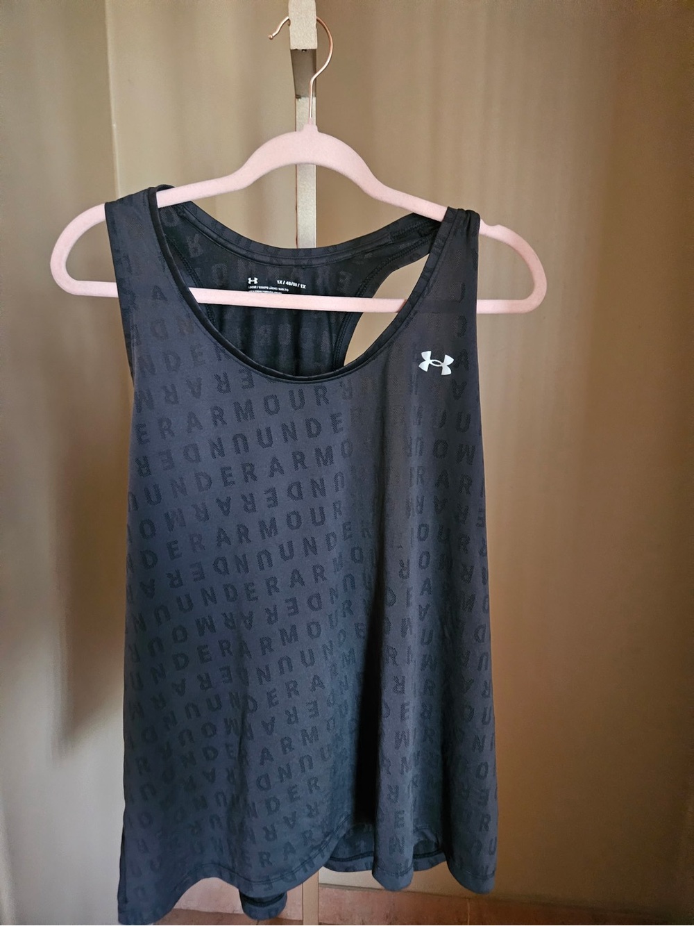 Under Armour Black Logo Active Tank size 1x
